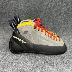 Evolv Astroman Climbing Shoes Men's Size 8 Grey Mid Trax Rubber Rock Adventure‎
